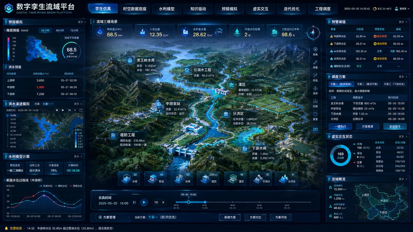 数字孪生流域平台平台效果